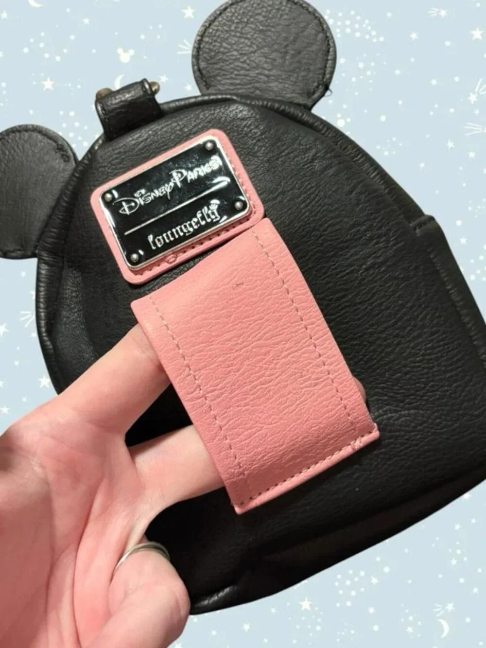Disney Parks Loungefly Minnie Mouse Rainbow Sequin Mini Backpack wristlet